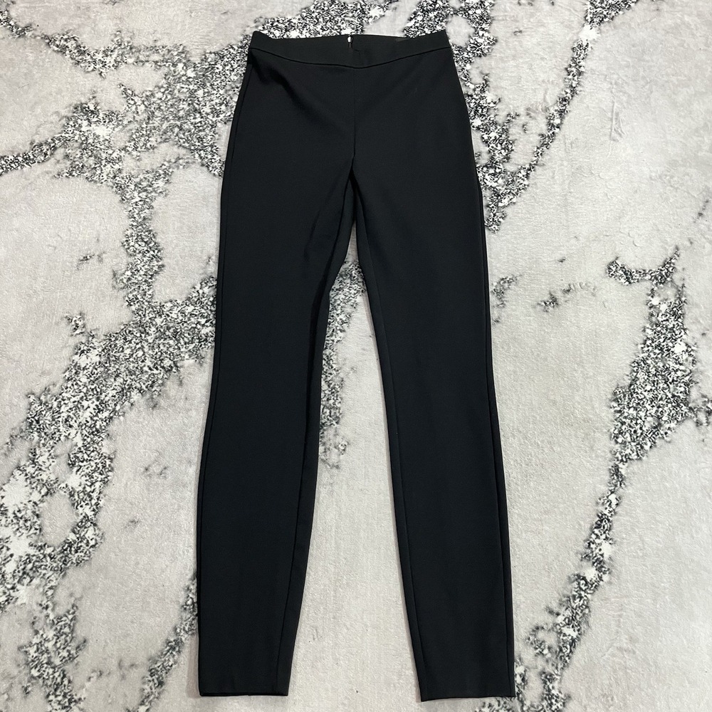 J.Crew Any Day Womens Sz 6T Tall Black Slim Straight Leg Pants Stretch Trousers